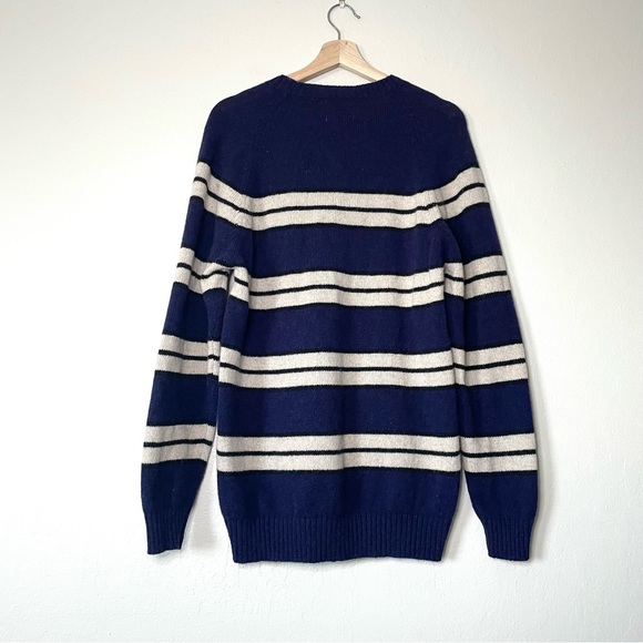 Nn07 No Nationality Nathan Stripe Wool Crewneck Sweater - Picture 6 of 9